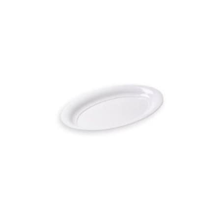 White 14'' X 21'' Oval Serving Tray